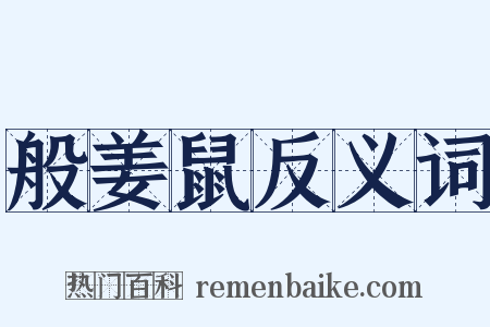 般姜鼠反义词是什么意思的图片